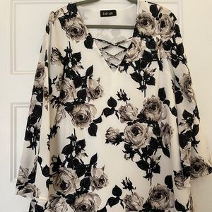 Fabrik Floral Bell Sleeve Dress